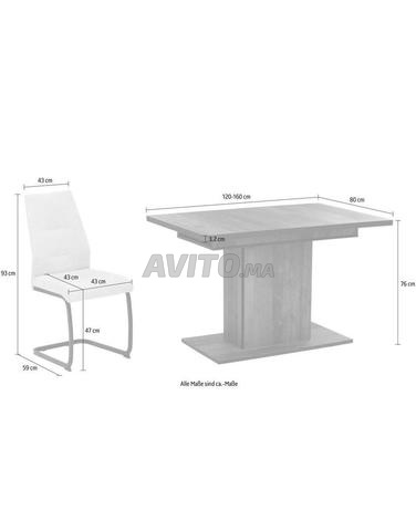 Table avec chaises d'Allemagne - 2
