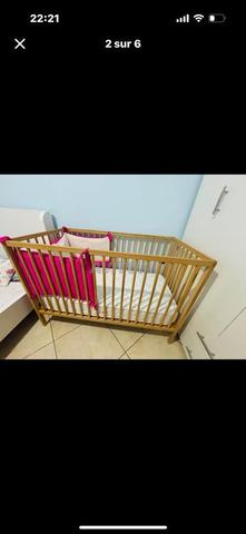 Lit bébé avec matelas et tour de lit KITEA