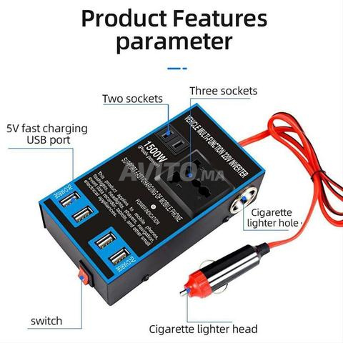 Convertisseur de voiture multifonction 1500W. - 2