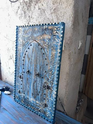 💙 Miroir marocain en bois ancien 🇲🇦 - 2