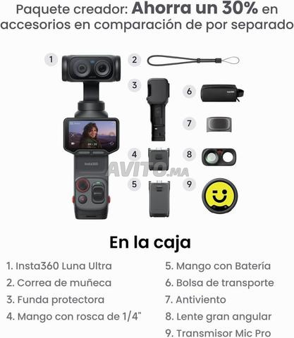 Pack Insta360 Luna Ultra Creator Caméra vlog 8K - 2