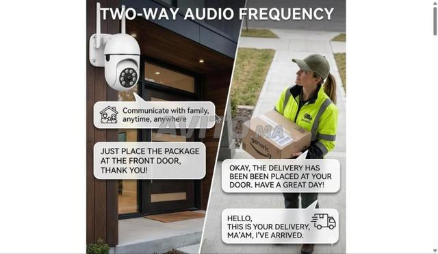 Caméra Surveillance 360° Wi-Fi 1080p Vision Nuit - 2