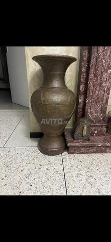 Deux grands Vases En Cuivre Gravé Avec Du Coran - 2