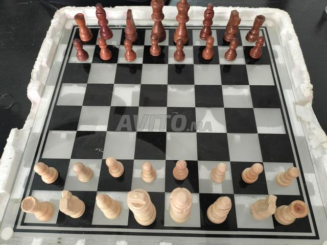 Échiquier en verre avec pions en bois supplémentaires ♟️🎁 - 2