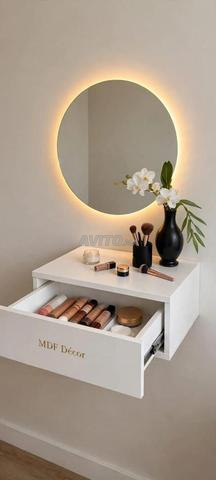✅ Coiffeuse avec miroir LED - 2
