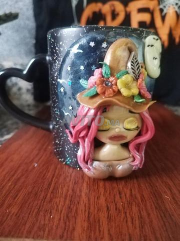 Mug personnalisé en pâte polymère - Fait Main - - 2