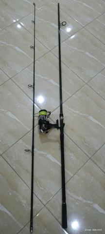 Canne à pêche 2 brins carbone 3,60m moulinet 6000 - 2