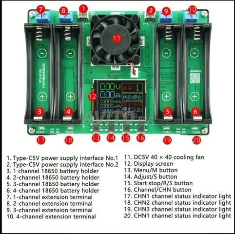 Testeur de résistance de batterie 18650, charge et décharge - 2