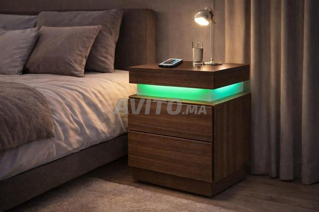Table de chevet magnifique avec LED