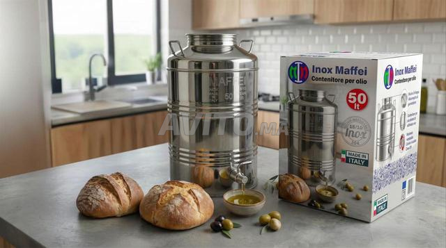 Fût Inox 30L Huile d'Olive Robinet - Made in Italy