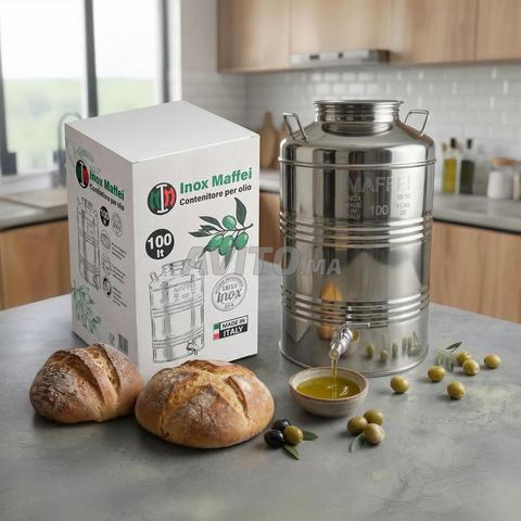 Fût Inox 30L huile d'olive robinet - Made in Italy