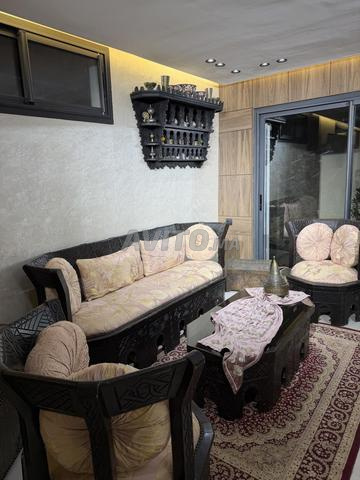 Salon marocain traditionnel en bois sculpté - 2