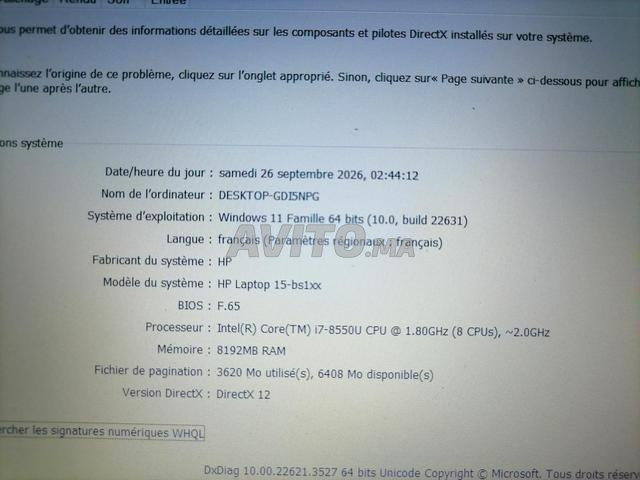 HP Gamer i7 8ème Gén 4Go VRAM - 2