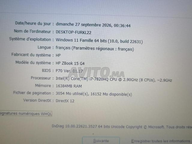 HP Zbook Gamer i7 7820HQ NVIDIA QUADRO M1200 4vram - 2