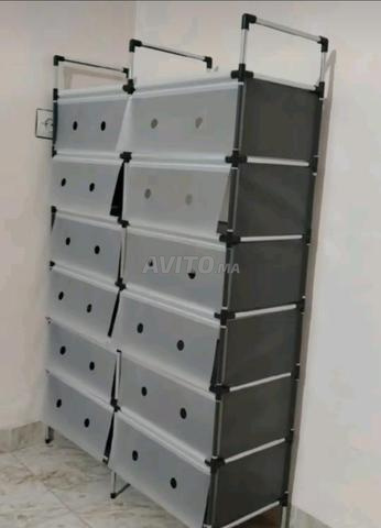 Organisateur de chaussures grande taille composé de 7 étagères - 2