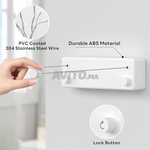 Étendoir à Linge Mural Rétractable – Pratique - 2