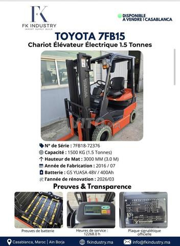 Chariot élévateur électrique Toyota 1.5-2.5T - 2