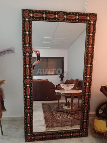 Grand miroir cuivre et ivoire - 2