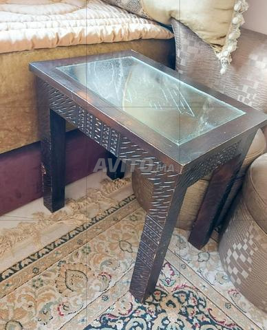 Table basse artisanale et 4 tables à vendre - 2