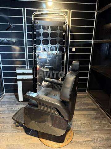 Fauteuil de barbier professionnel noir - 2