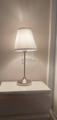 2 Lampe de table IKEA, nickelé/blanc - 2