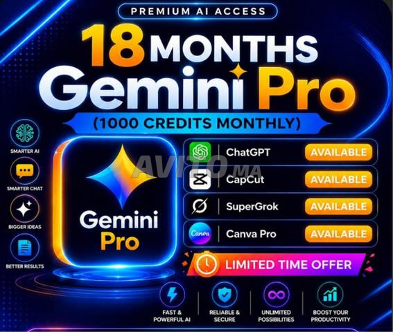 Abonnement Gemini AI Pro 18 Mois Complet 💻🔥