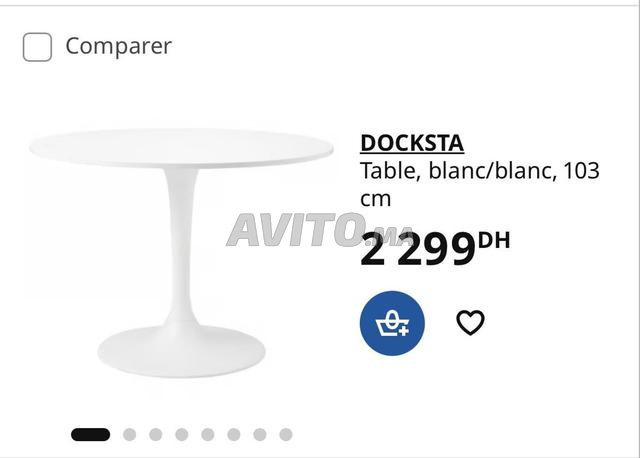 طاولة IKEA بيضاء على شكل توليب - 2
