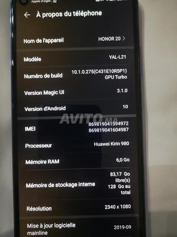 Honor 20 128 Go 6 Go RAM