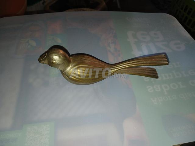 Oiseau en cuivre antique, décoration élégante pour bureau ou étagères
