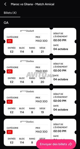 Billet Maroc VS Ghana top place - 2