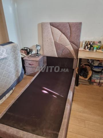 Lit une place avec table de nuit - 2