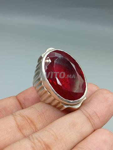 Bague en saphir naturel au testeur, 3 cm - 2