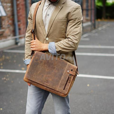 Sac PC PORTABLE 15 cuir véritable cartable - 2