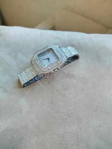 Montre homme Iced Out avec strass Style Cartier - 2