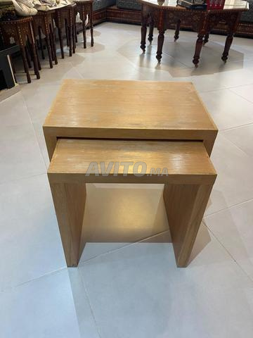 Tables gigognes en bois massif (Lot de 2)