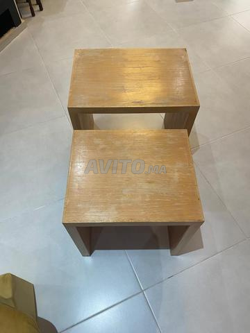Tables gigognes en bois massif (Lot de 2) - 2