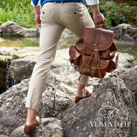 Sac à dos cuir véritable Voyage, Sport, PC portable - 2