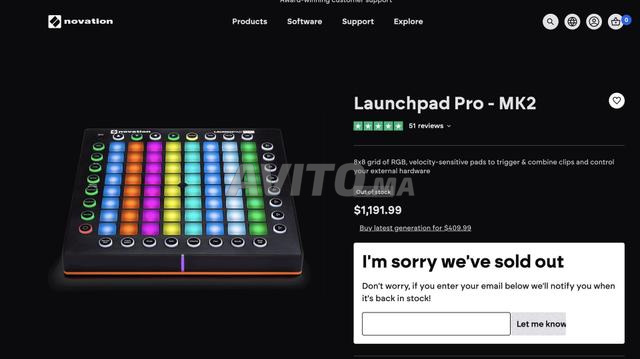 وحدة تحكم MIDI Novation Launchpad Pro (حالة جديدة) - 2
