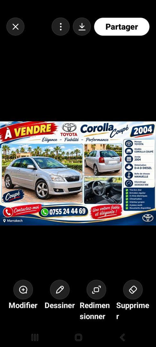 TOYOTA COROLLA COUPÉ A VENDRE 