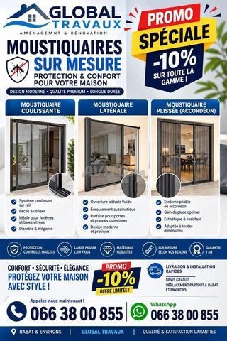 Moustiquaires sur mesure à Rabat & environs