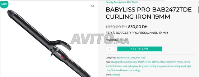 Un fer à boucler BaBylissPRO neuf. - 2
