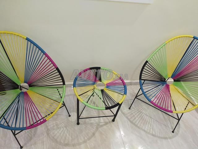 2 chaises et table Acapulco