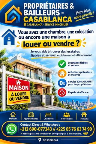 🏠 Maison, appartement à louer ou vendre