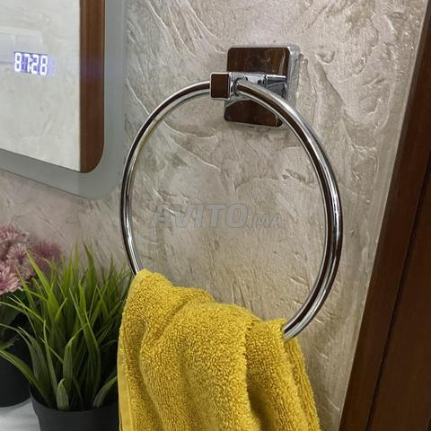 Porte-serviette anneau inox chromé - 2
