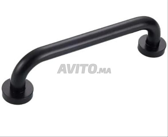 Barre d'appui murale en inox noir - 2