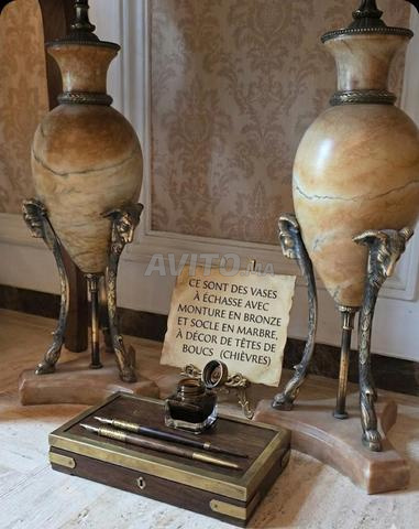Paire de vases du XIXÈME athéniennes en albâtre - 2