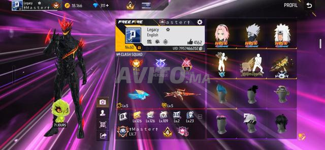 Compte Free Fire à vendre - 2