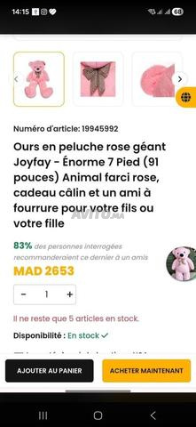 Gros ours en peluche rose 1000 dirhams - 2
