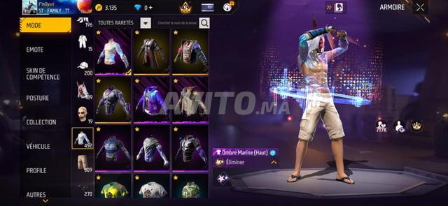 Compte Free Fire à vendre - 2