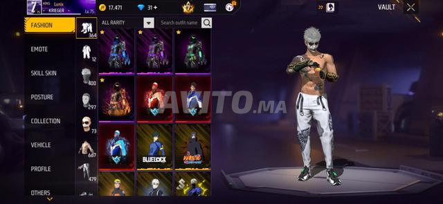 Compte Free Fire à vendre - 2